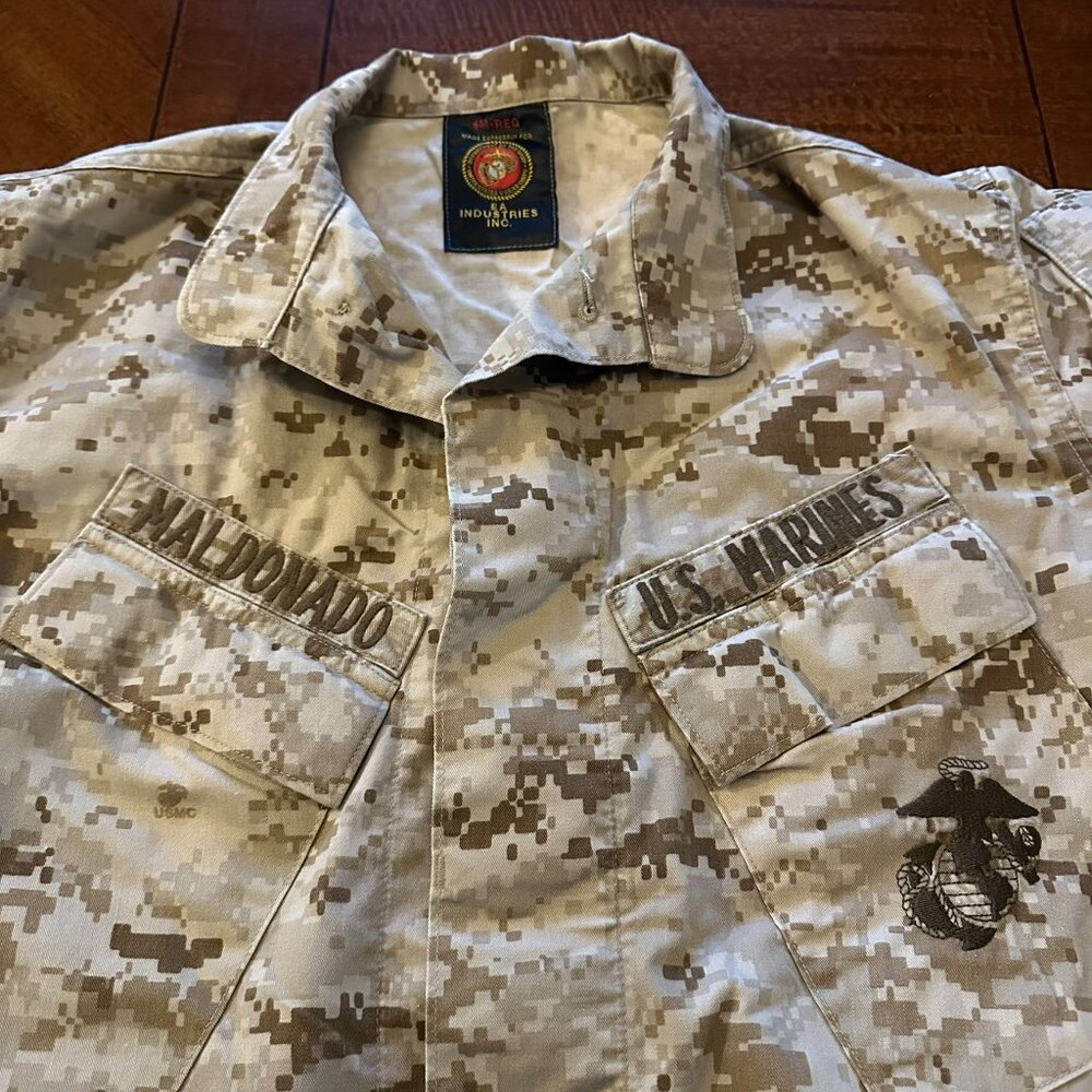 USMC Desert MARPAT Combat Blouse EA Industries SM-REG - Picture 3 of 7
